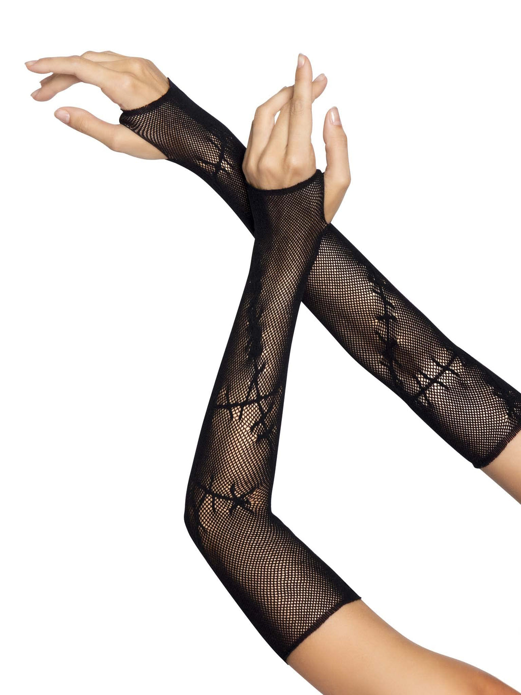 Stitched Up Fishnet Arm Warmers.