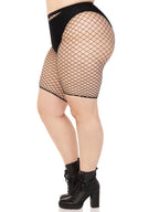 Industrial Net Biker Shorts. - 1X-2X / Black