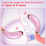 Vibrator Wand Sex Toy - Double Sided Dildo with Lighting Glass & Silicone Dildo 2 in 1 Adult Sex Toys, G spot Vibrator & Clitora