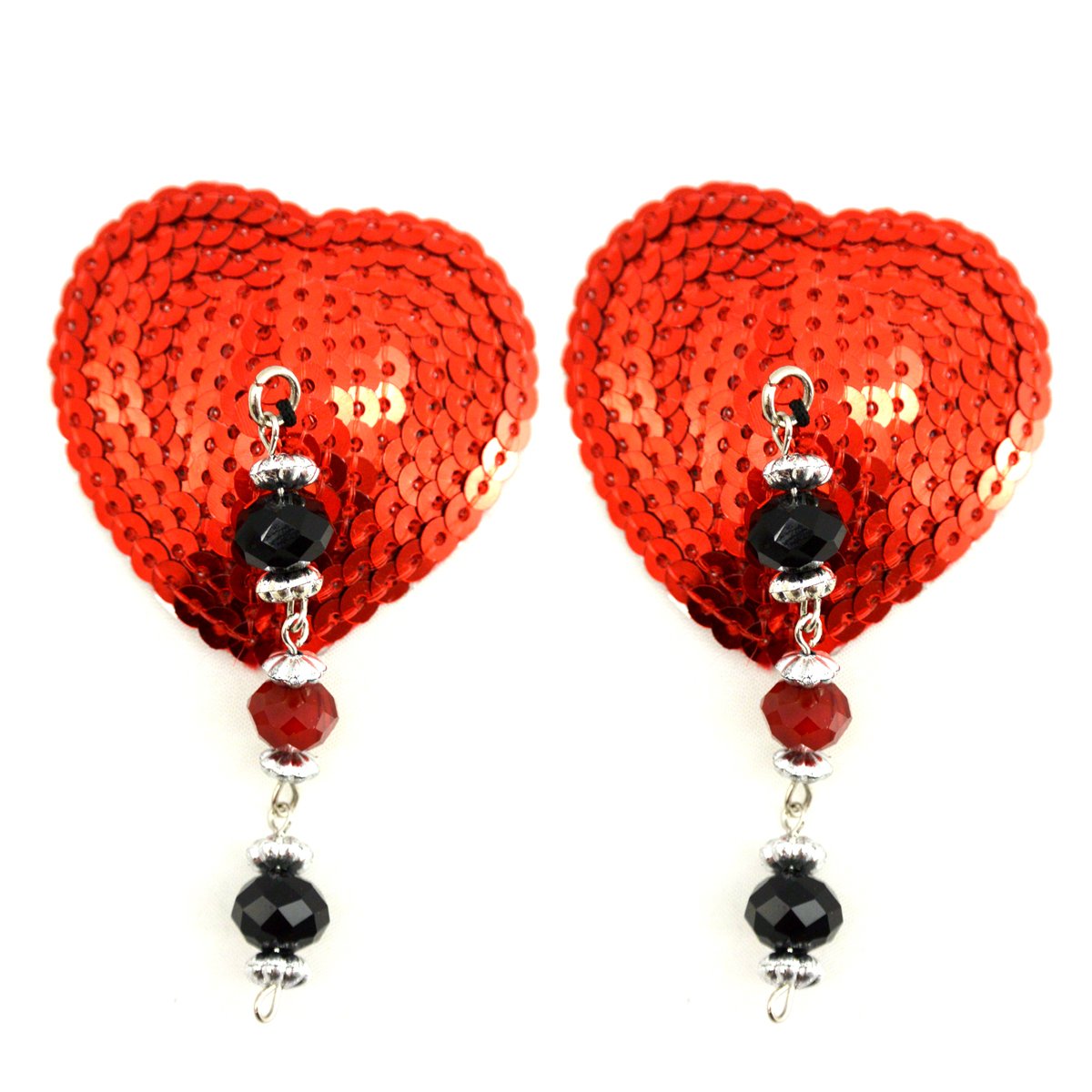 Bijoux De Nip Red Heart Pasties Beads