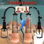 Penis Pump with Realistic Mouth,Quilloria Manual Vacuum Penis Extender Male Masturbator,Sex Toys Sexual Stimulation Device for E