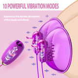 Nipple Clitorals Vibrator Adult Toys - Women Sex Toy Vibrating Nipple Toy Sucker Massage with 10 Vibration 10 Tongue Licking Mod