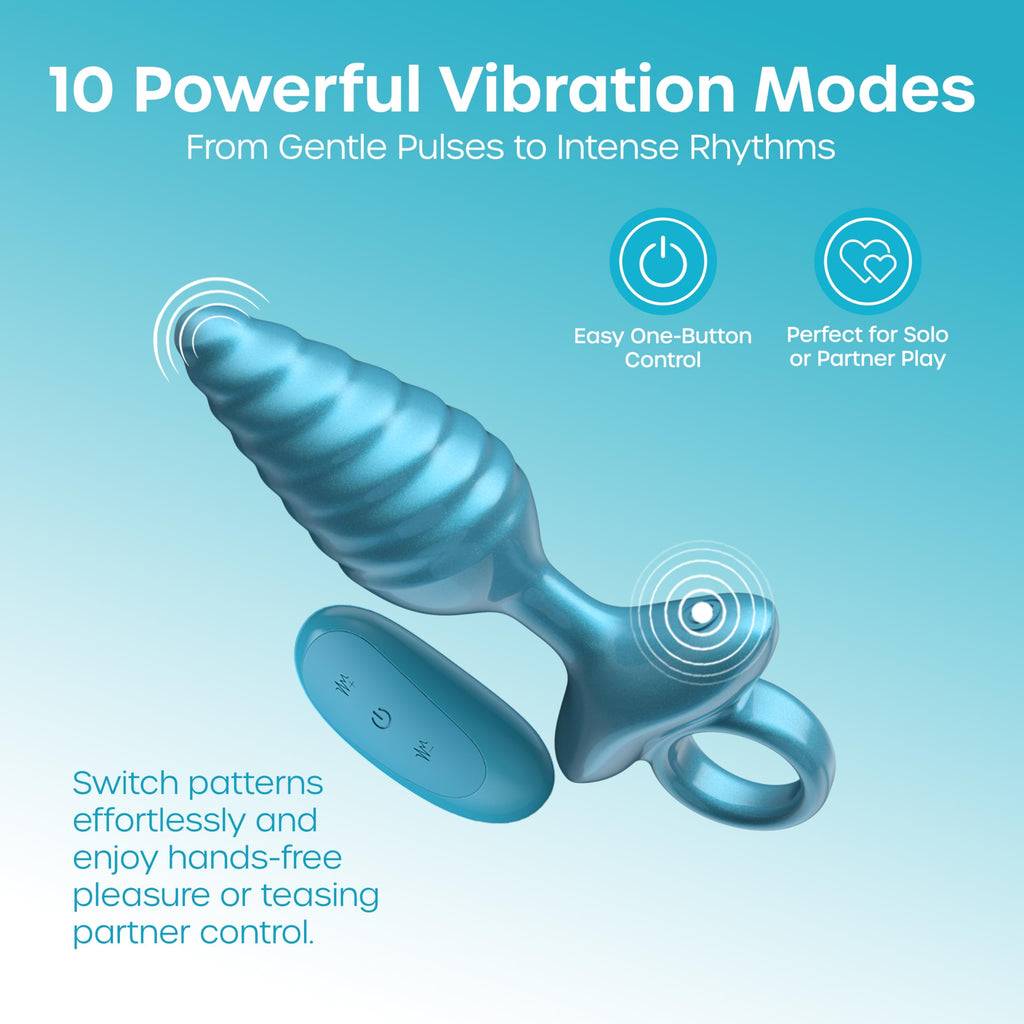 Luv Inc Tr59 Taper Swirl RingLuvPlug Blu