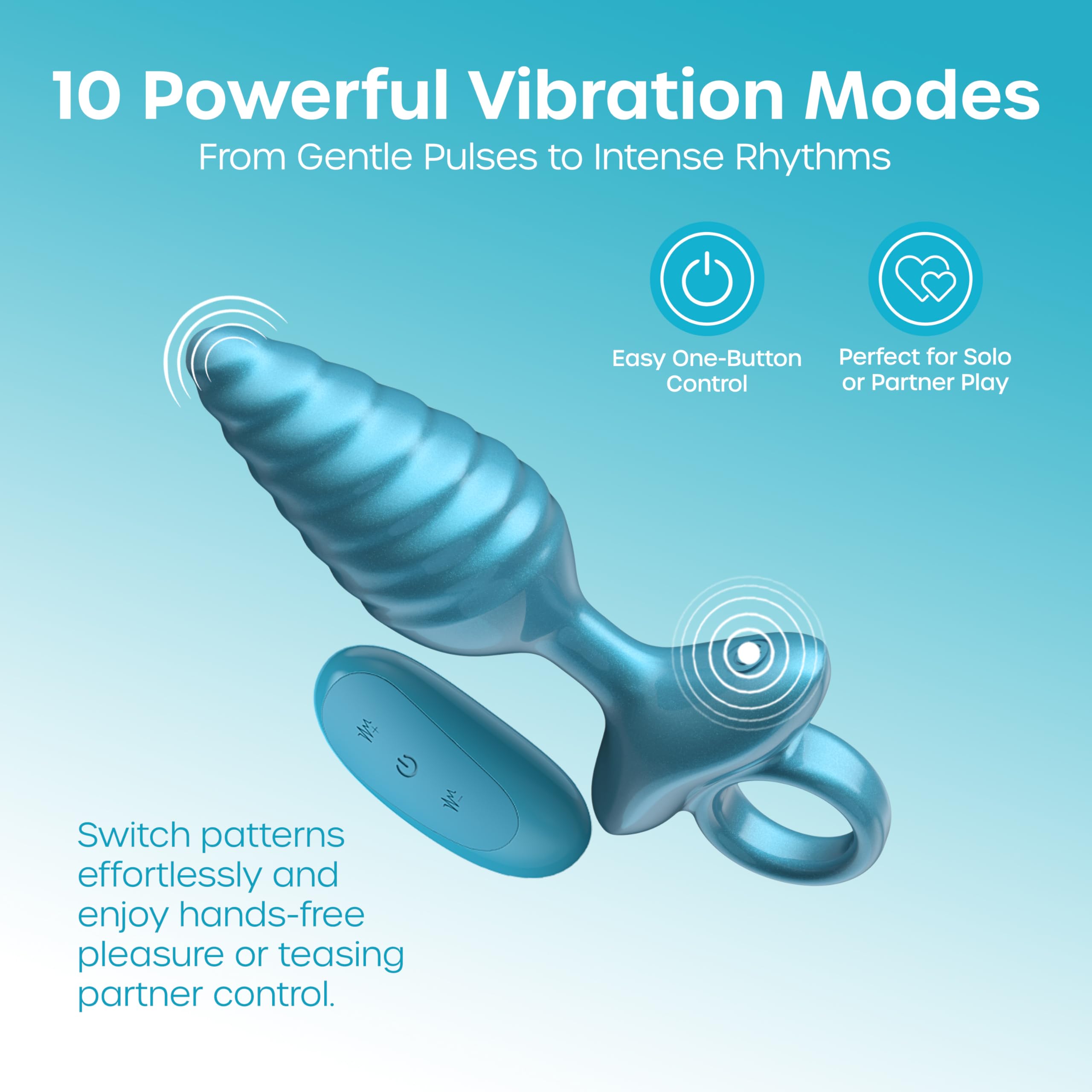 Luv Inc Tr59 Taper Swirl RingLuvPlug Blu