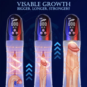 Male Sex Toys Penis Pump, Automatic Penis Enlargement Pump with 4 Pressure Settings & 4 Suction Modes for Men Erection Training