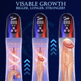 Male Sex Toys Penis Pump, Automatic Penis Enlargement Pump with 4 Pressure Settings & 4 Suction Modes for Men Erection Training
