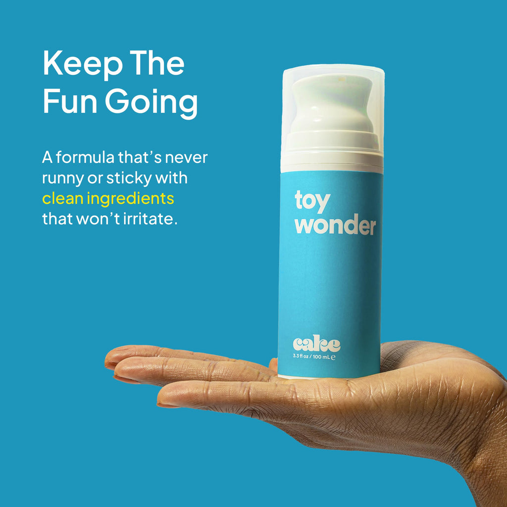 Hello Cake Toy Wonder, Thick Water-Based Personal Lubricant for Use with Adult Toys, Non-Drip Jelly Lube for Men, Women, and Cou