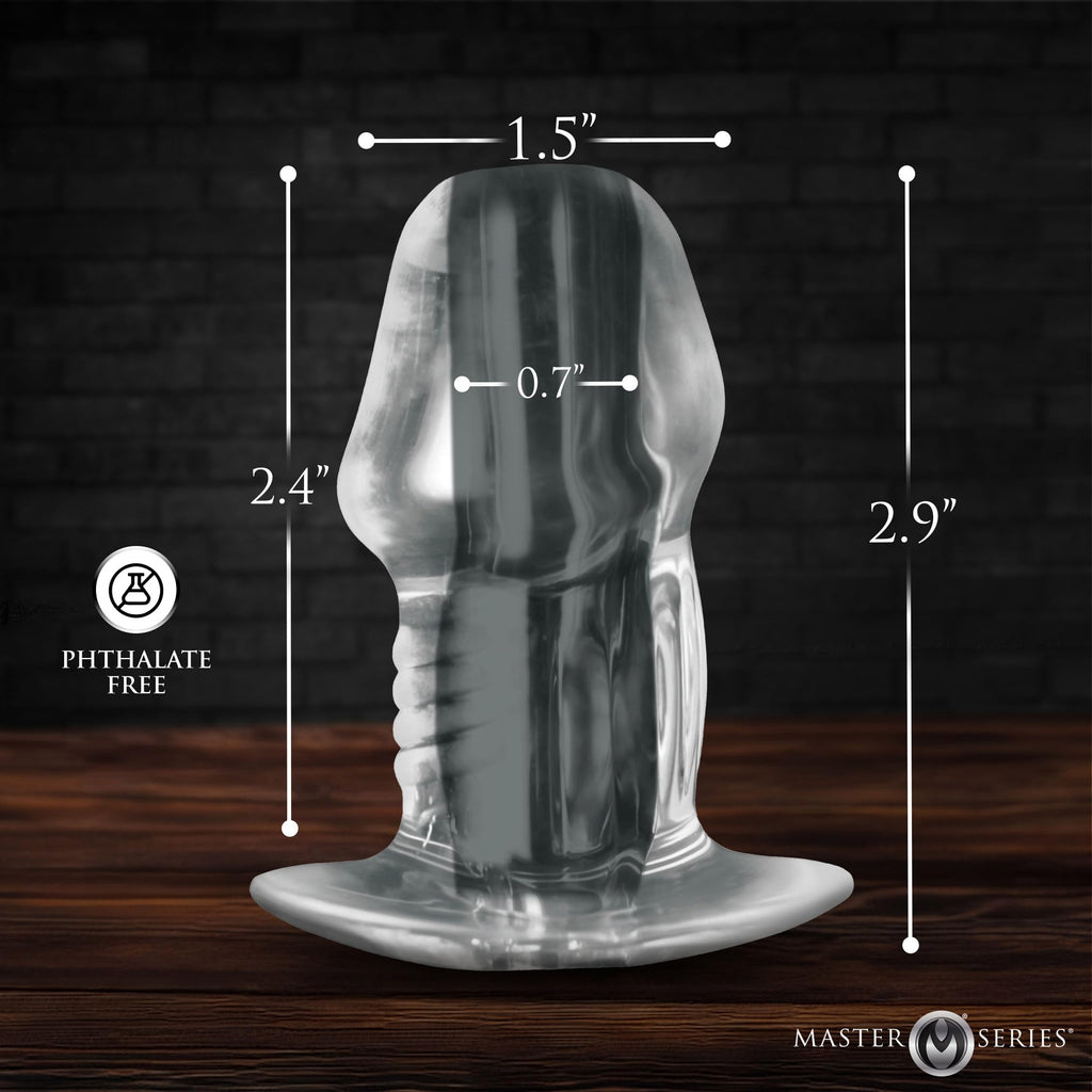 Master Series Dicked Clear Hollow Plug S