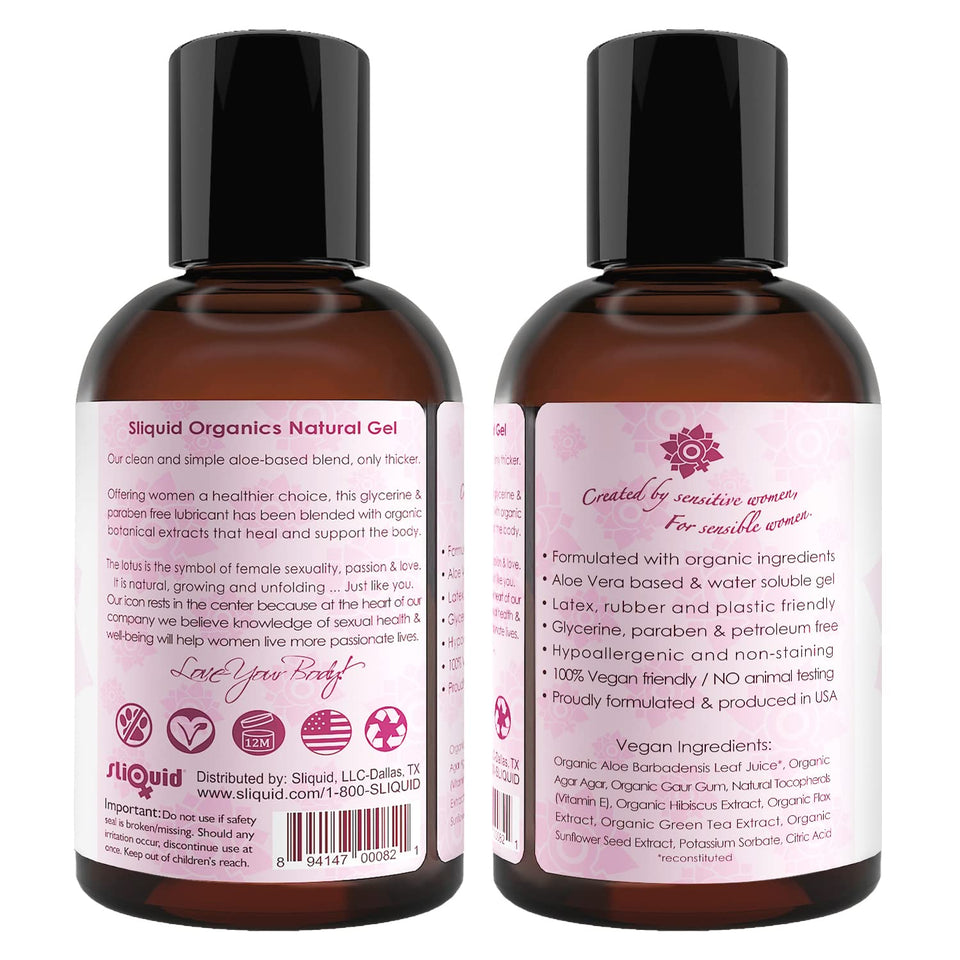 Sliquid Organics Natural Gel 4.2Oz