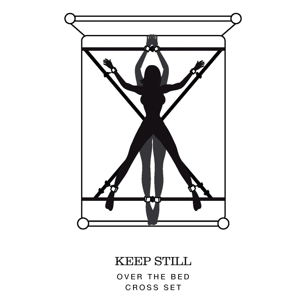Fifty Shades Keep Still Over The Bed Cross Restraint Silver