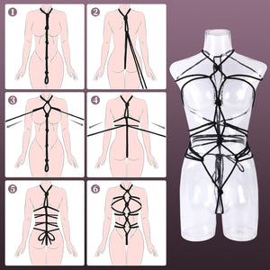 BDSM Shibari Bondage Sex Rope - BDSM Kit Adult Bondage Restraints Set Sex Toys for Beginner Women & Couples Extreme SM Slave Fet