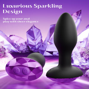 Anal Plug Adult Sex Toy with 10 Rotating & Vibration Settings, Couple Sex Toys Anal Vibrator, Vibrating Butt Plug Sex Toys for M