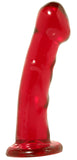Basix 6.5'' Suction Cup Dong, Red