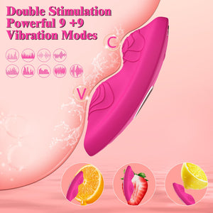 Adult Sex Toys for Women or Couples Vibrator, Dual 9+9 Vibration Modes Independent Control by APP or Remote, Mini Butterfly Vibr