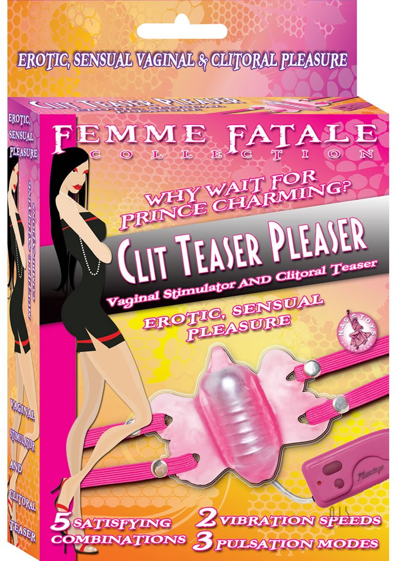 Femme Fatale Collection Clit Teaser Pleaser Vibrating Strap On Bubblegum