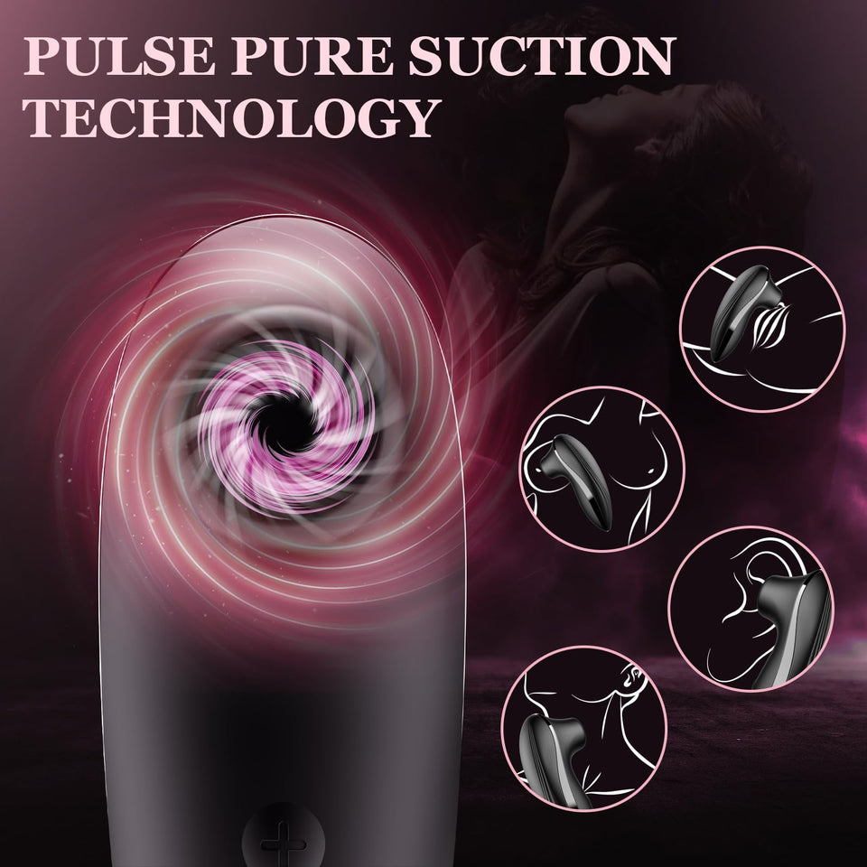 Heating Sucking Vibrator Women Sex Toy - Rose Pulse Pure Sucker APP Remote Clitoral Vibrator with 5 * 5 Suction, Wide Opening Su
