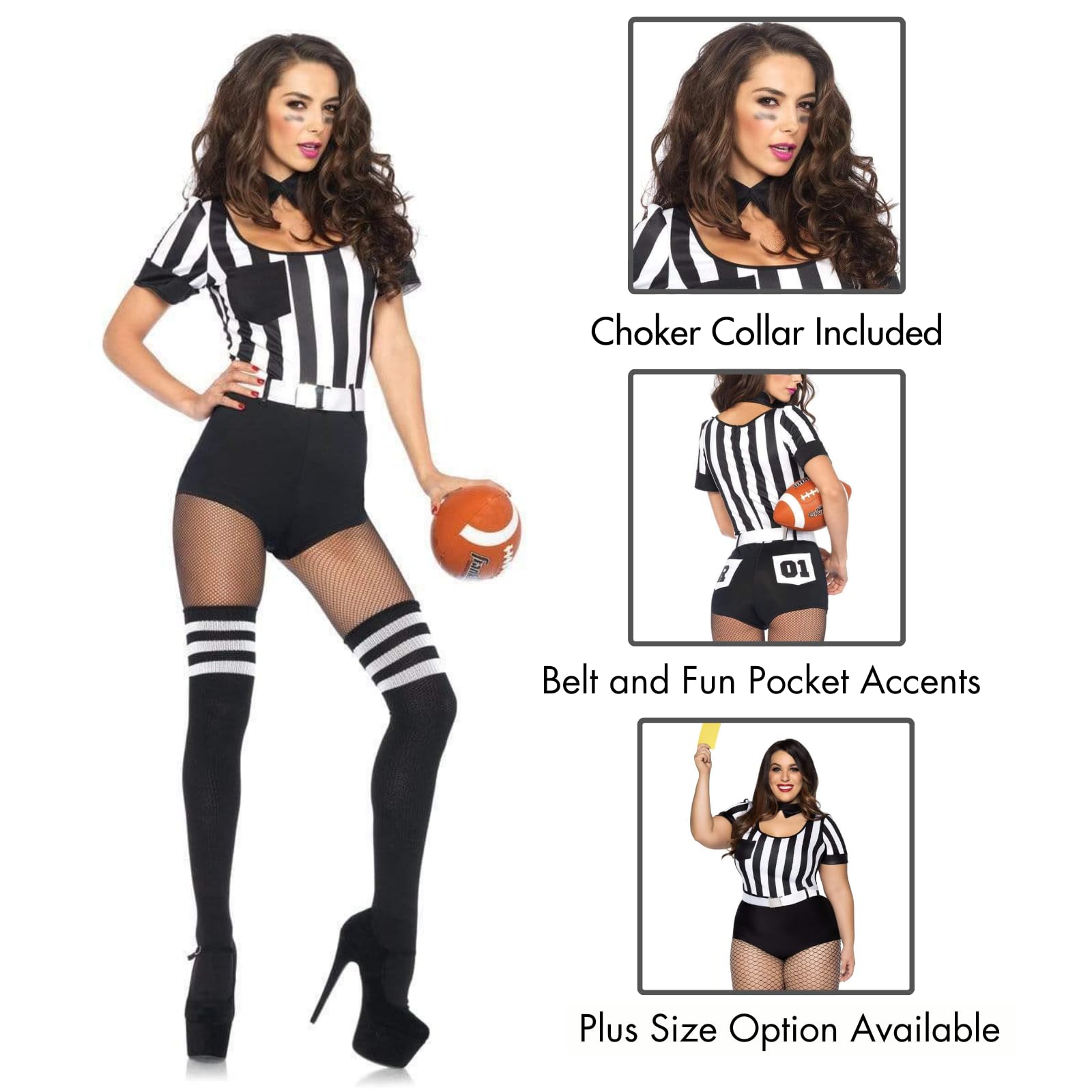 3PC.No Rules Referee,striped t
