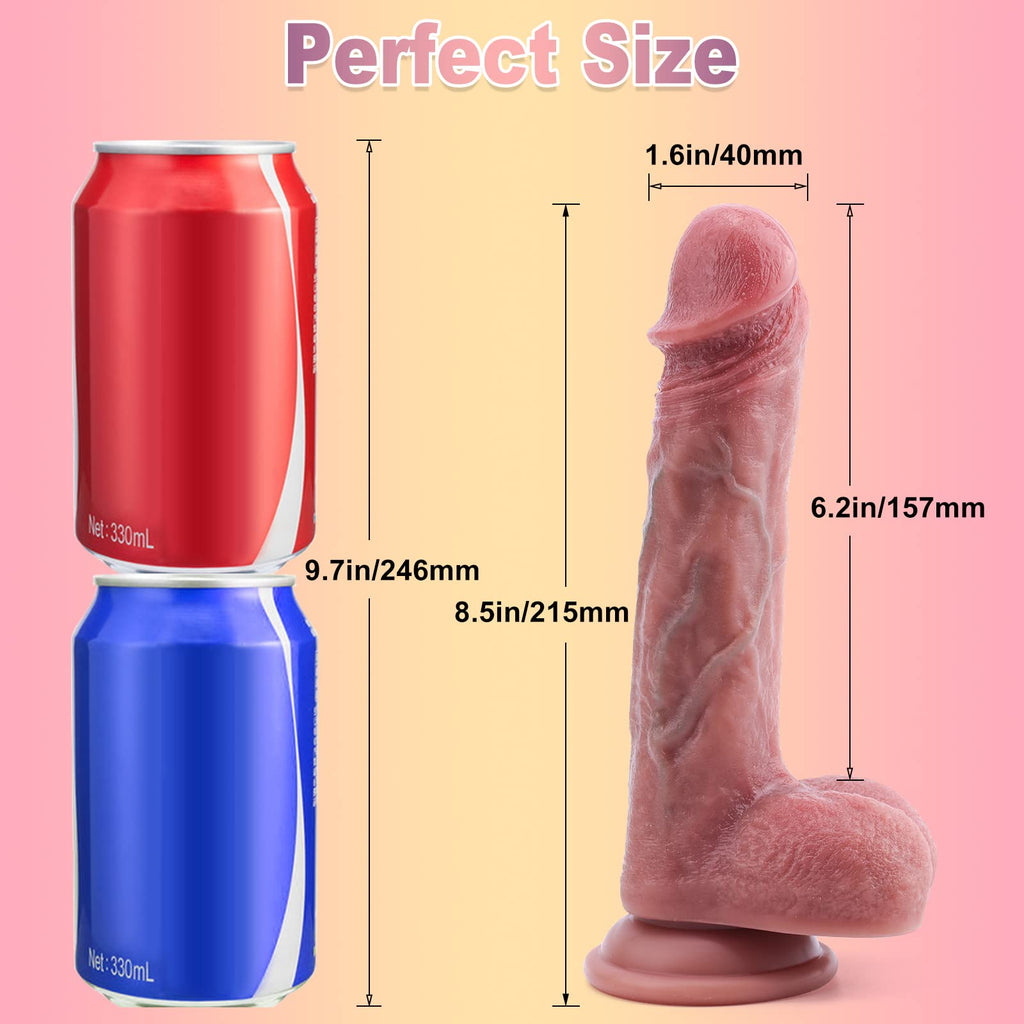 Adult Sex Toys Realistic Dildos - Sex Toys Soft Silicone Dildos for Hands-Free Play, Adult Toys Suction Cup Anal Dildos with Bal