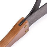 Double-Layered Spanking Paddle Genuine Leather Sex Whips Floggers with Wooden Handle SM Bondage Sexual Abuse Filrting Adult Sex