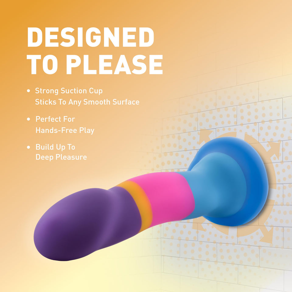 Blush Avant D1 Hot Ana Cool - 7 12 Inch Beginner Platinum Cured Silicone Strap On Dildo - Pegging Prostate Massage - Easy To Cle