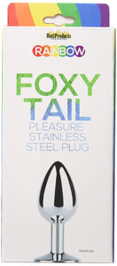 Rainbow Foxy Tail Stainless Butt Plug