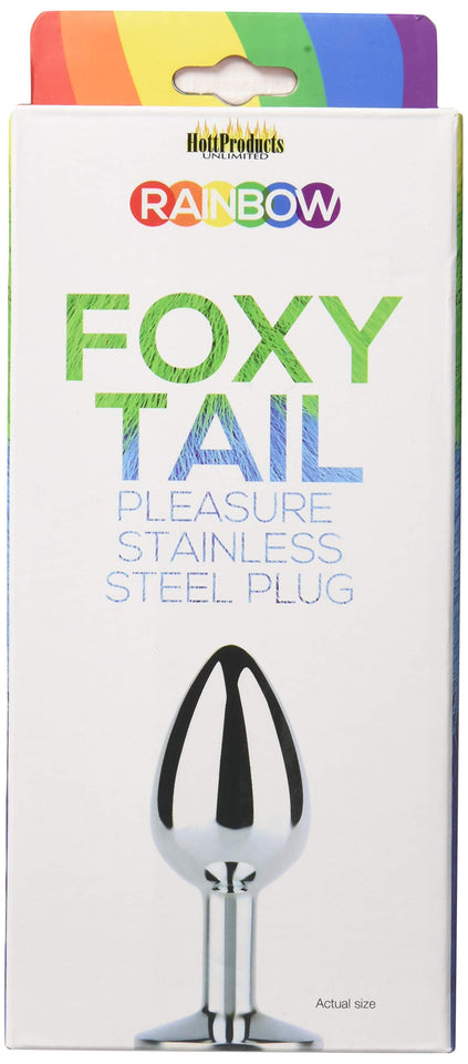 Rainbow Foxy Tail Stainless Butt Plug