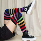 Acrylic rainbow stripe thigh h