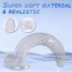 13 Inch Huge Realistic Clear Dildo Adult Sex Toys for Women, G Spot Anal Stimulation with Strong Suction Cup for Hands Free Play