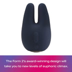 Jimmyjane Form 2 Usb - Clitoral Stimulation Vibrator (Black), Dual Motors For Powerful Vibrations For Women & Couples, 4 Pleasur