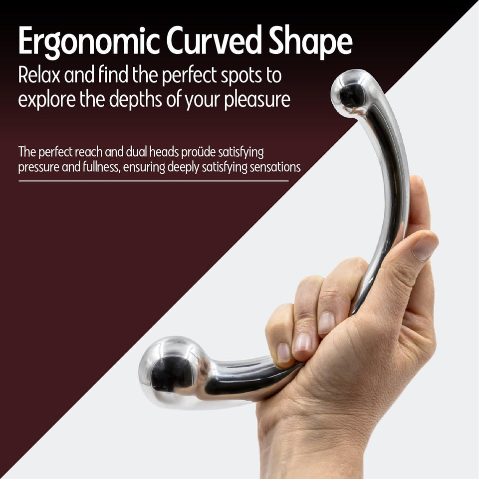 Echo Wand - Prostate Massager, Anal Toy, Dildo, Medical Grade Stainless Steel, Dual Ends 11.5 Sex Toys for Men & Women, Adult Se