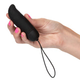 CalExotics Silicone Remote Ridged G Vibrator - Waterproof Sex Toys for Couples - 12 Vibe Function - Adult Vibe Egg Massager - Bl