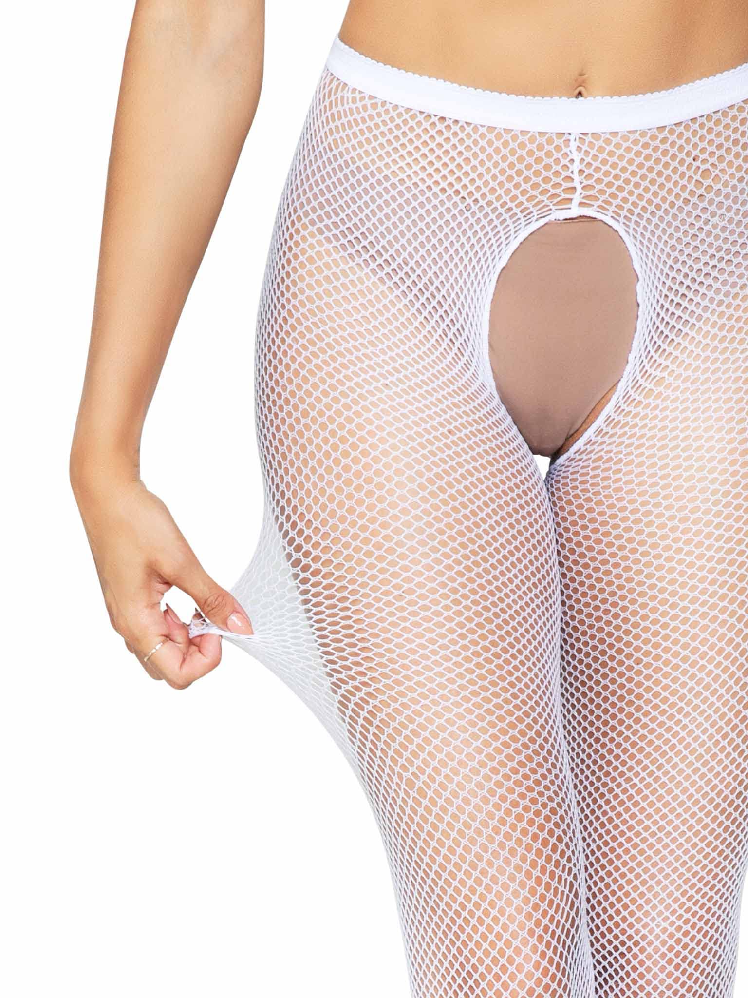 Crotchless Fishnet Pantyhose O