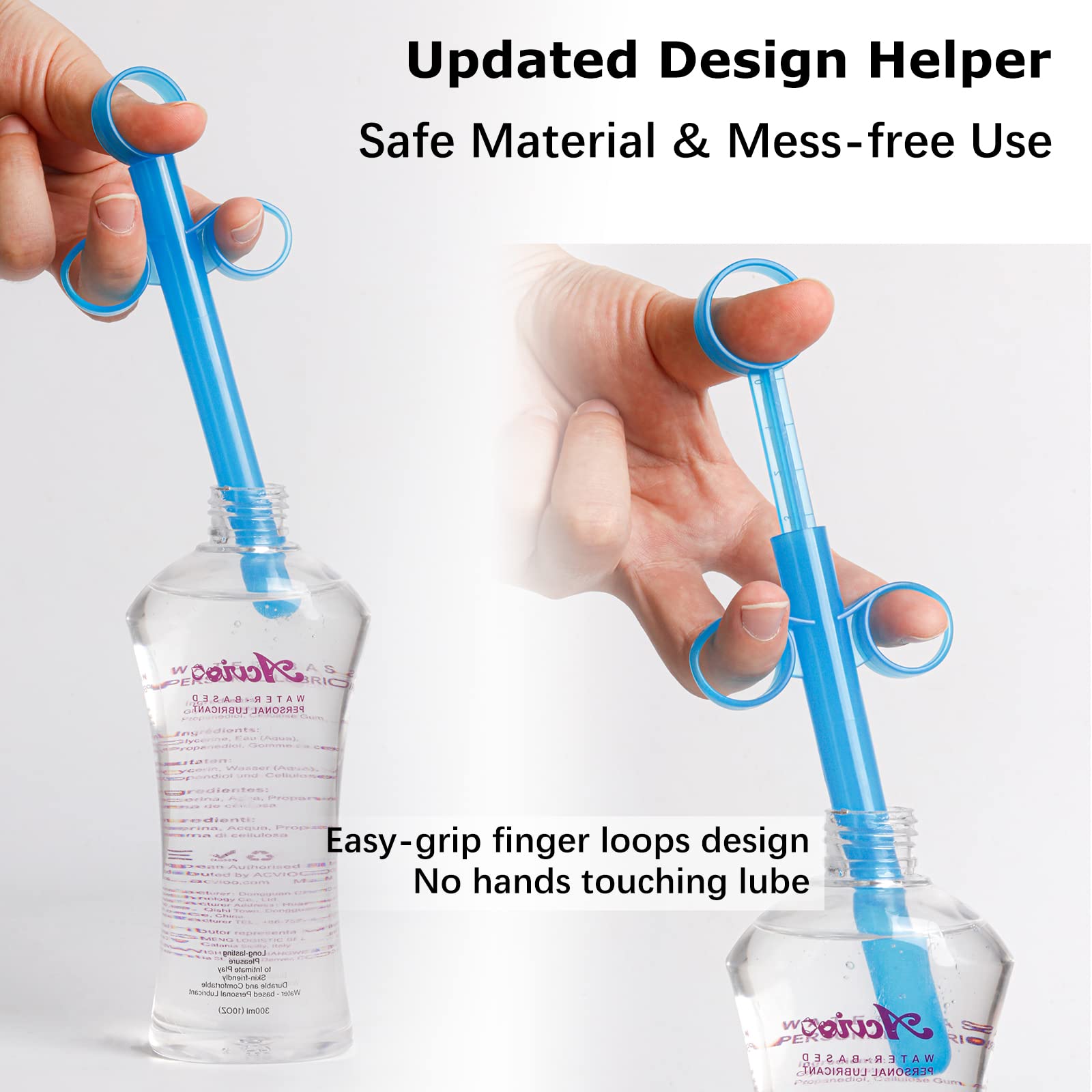 Lube Applicator Syringe With Precise Scales, 6.5??Personal Lubricant Shooter With Air-Proof Silicone Cap, Reusable Durable Applied For Men, Women & Couples