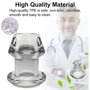 Tabuy Hollow Anal Plug Vaginal Dilator Speculum, TPE Transparent Anal Plug Anal Speculum Vaginal Stretcher Tunnel Anal Dilator B