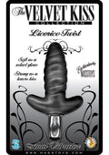 The Velvet Kiss Collection Anal Vibrator, Licorice Twist, Black