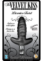 The Velvet Kiss Collection Anal Vibrator, Licorice Twist, Black