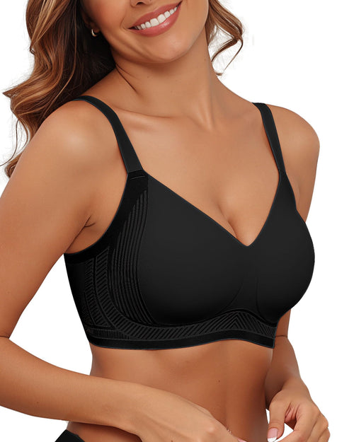 As Fairy Wireless Push Up Everyday Bras Full Coverage V Neck Sport Seamless Bra Velvet Silhouette Bralettes with Support and Lif