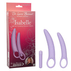 Calexotics Dr Laura Berman Intimate Basics Isabelle - 2 Piece Vibrating Silicone Dilators Set With Ergonomic Finger Loop - Waterproof Fetish Sex Toys For Couples - Purple