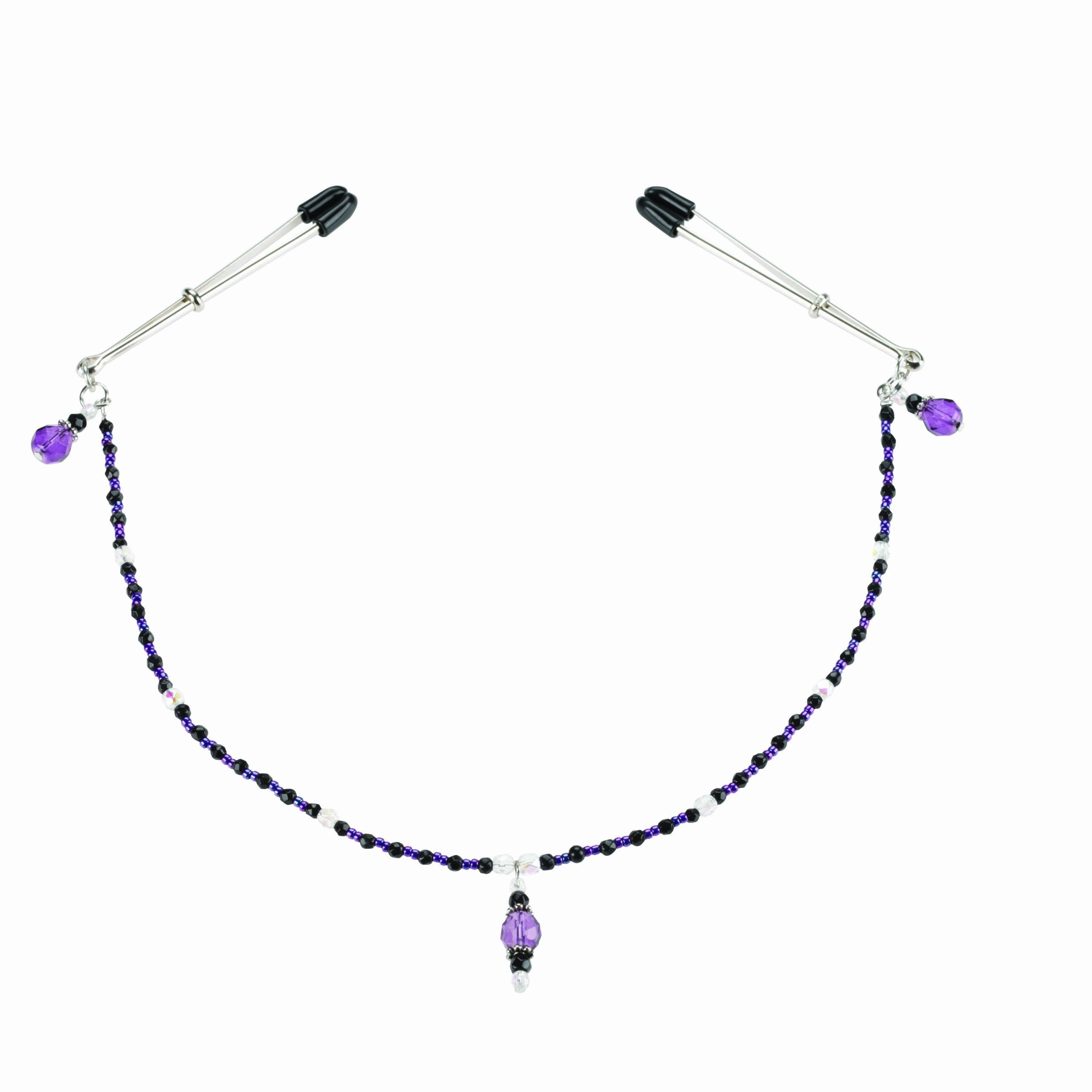 Spartacus Single Strand Nipple Clamps, Purple