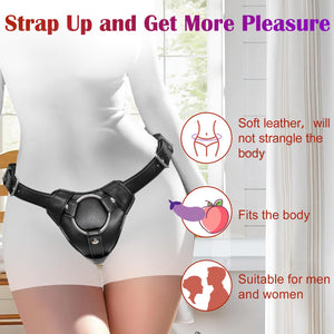 Strap On Dildo Harness Adult Sex Toys for Women Men Pegging Dildo, Adjustable Waist and Thigh Soft Nylon Vegan Leather Belt with