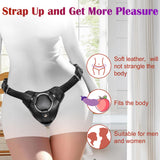Strap On Dildo Harness Adult Sex Toys for Women Men Pegging Dildo, Adjustable Waist and Thigh Soft Nylon Vegan Leather Belt with