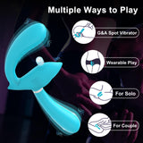 Double Dildo Lesbian Sex Toys, Strapless Strap-On Double Ended Sided Dildo with 10x10x10 Vibrations, Vibrating Strapon G Spot We