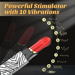 Adult Sex Toys Mini Vibrator, Lipstick Vibrator Bullet with 3 Replacement Heads, Women Sex Toys Pocket & Discreet Vibrator, Wate