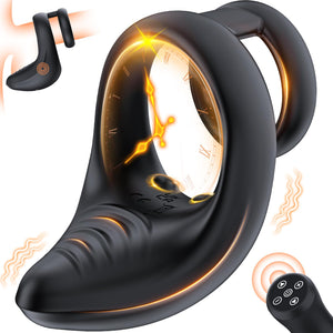 Vibrating Cock Ring Taint Vibrator Penis Ring Male Vibrator, Adult Sex Toys for Men Remote Control Perineum Stimulator Penis Vib