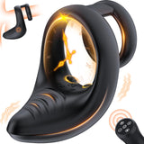 Vibrating Cock Ring Taint Vibrator Penis Ring Male Vibrator, Adult Sex Toys for Men Remote Control Perineum Stimulator Penis Vib