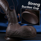 Sexgene 10.43 Inch Realistic Big Black Dildo Sex Toys, Feels Real Skin Huge Thick Dildo with Strong Suction Cup for Hands-Free,