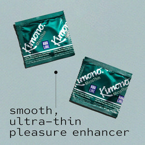 Kimono Microthin Plus Aqua Lube Condoms I Lubricated With Water Based Lube I Our Thinnest Condoms Ever I 5X Tested, Stronger, Reliable I Made With Odorless Premium Natural Latex I 3 Count
