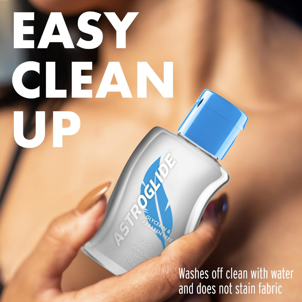 Astroglide Glycerin  Paraben Free Personal Lubricant 25Oz  Hypoallergenic  Water Based Lube For Easy Cleanup  Longlasting