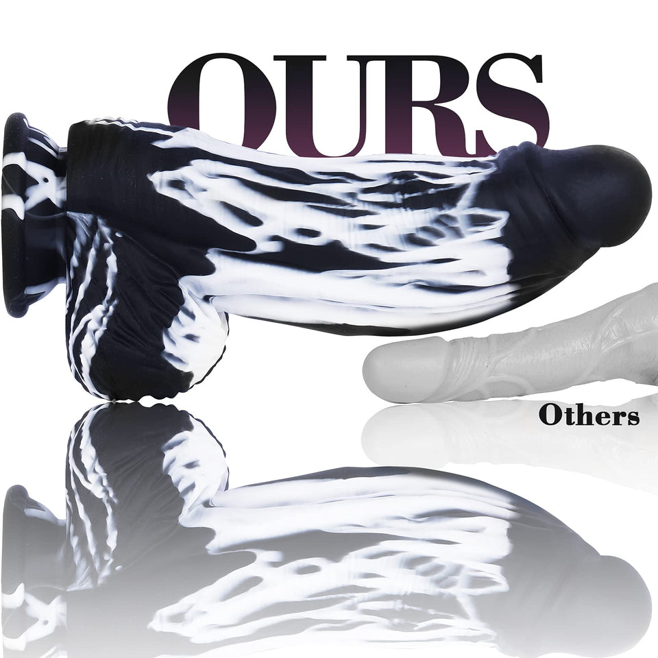 2.68 ' ' Diameter Huge Thick Dildo, 10 inch Monster Silicone Big Dildo with Strong Suction Cup for Hands-Free and Anal Play, G-s