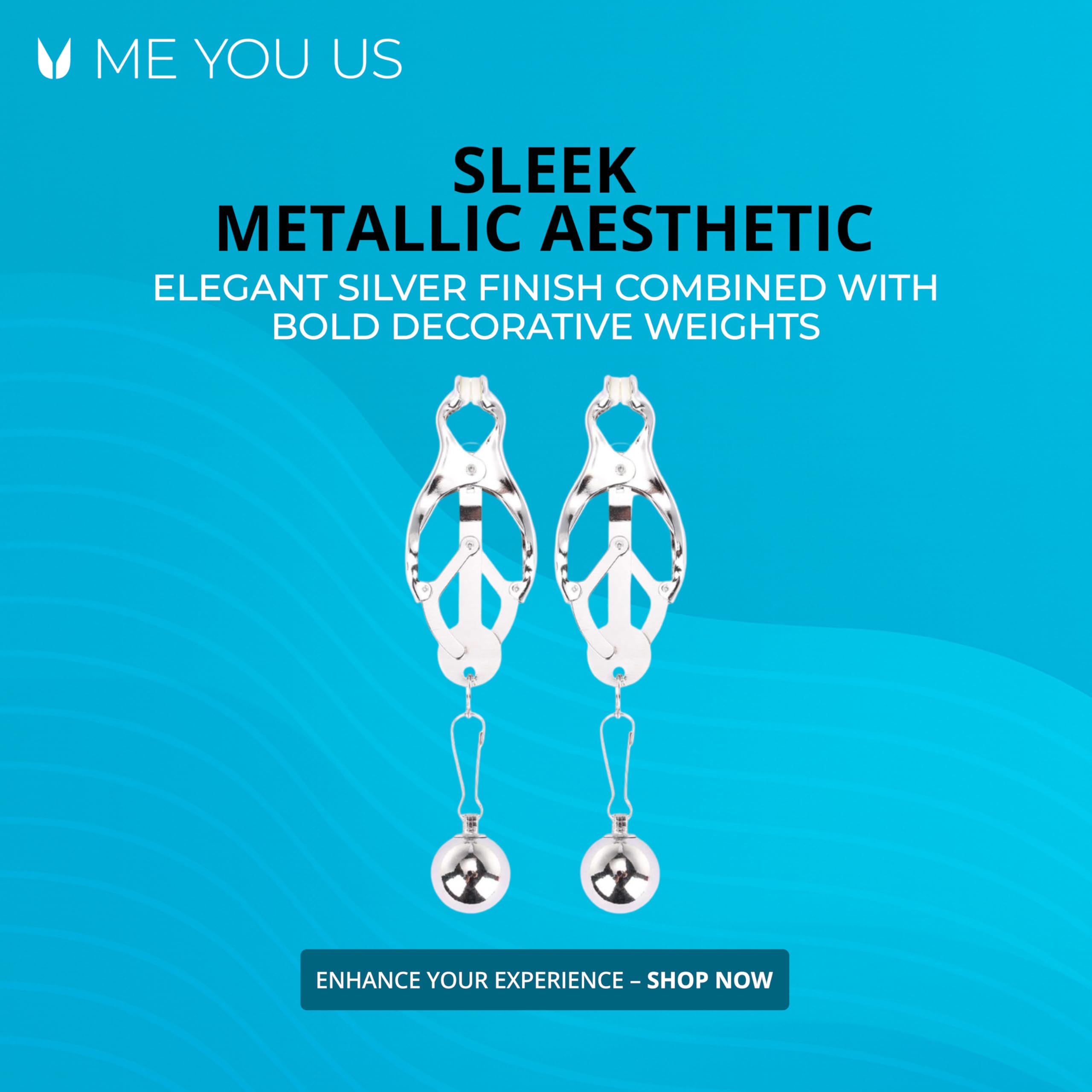 Me You Us Clover Nipple Clamp Silver